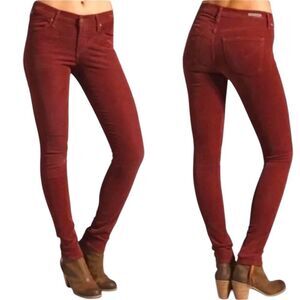 Citizens of Humanity‎ Red Velvet Low Rise Skinny Pant y2k grunge sz 28
